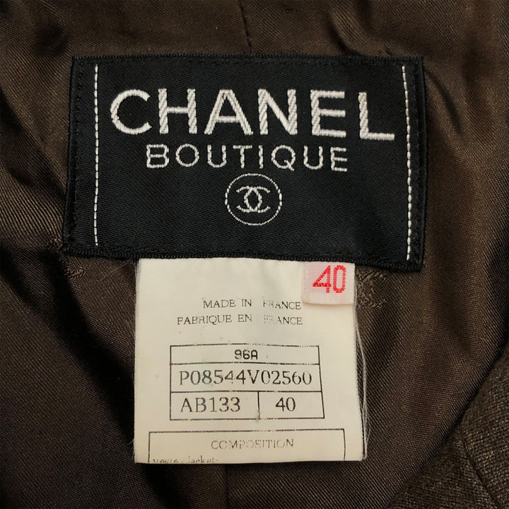 *CHANEL P08544v02560 96A Jacket Gripoix Button Coco Mark