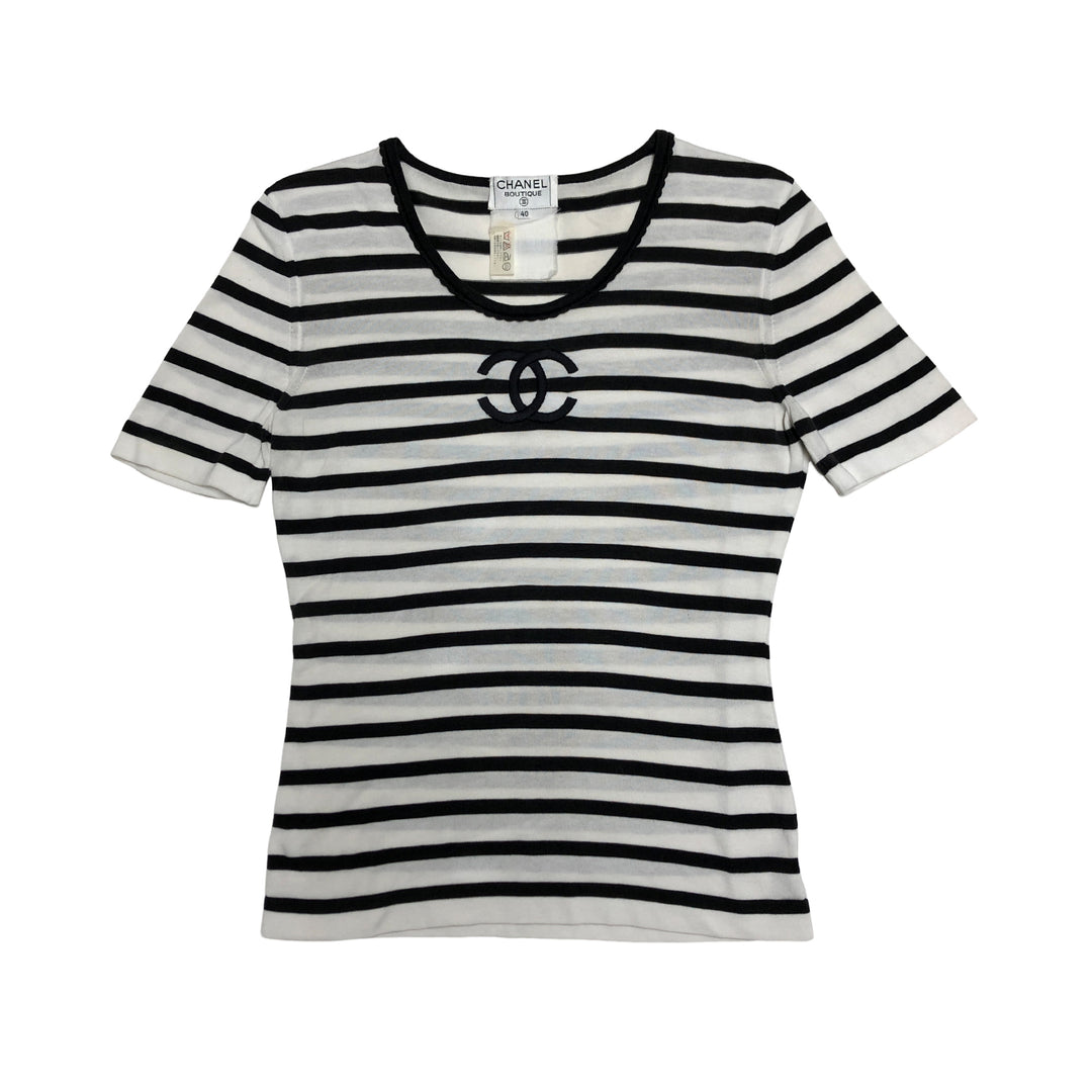 *CHANEL シャネル ボーダー ココマーク COCO カットソー