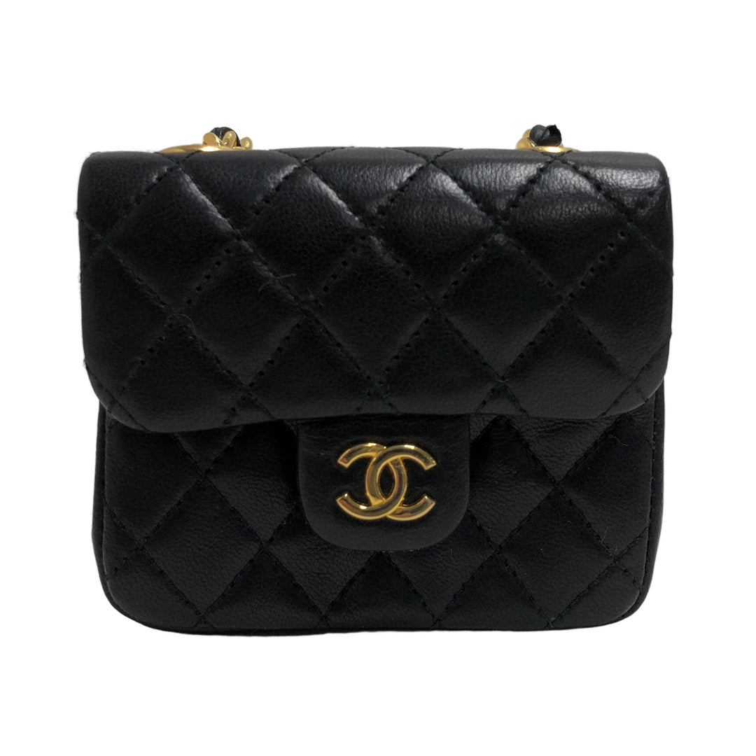 *CHANEL Mini Mini Matelasse Chain Belt Pouch Chain Shoulder Bag