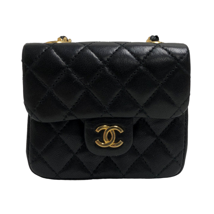*CHANEL Mini Mini Matelasse Chain Belt Pouch Chain Shoulder Bag