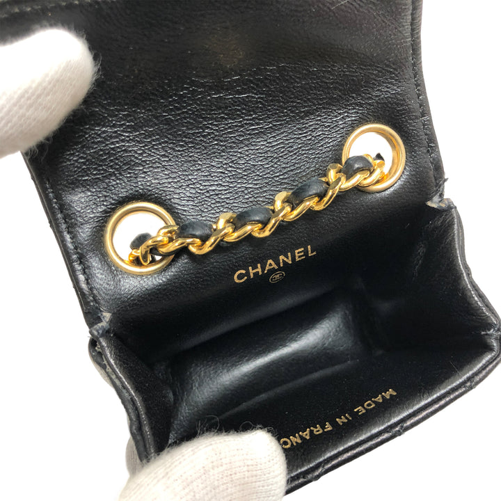 *CHANEL Mini Mini Matelasse Chain Belt Pouch Chain Shoulder Bag