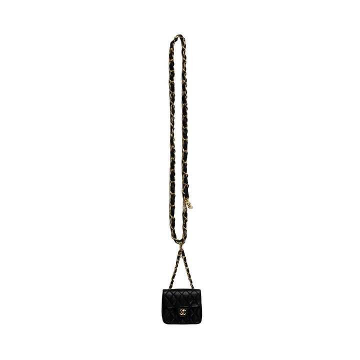 *CHANEL Mini Mini Matelasse Chain Belt Pouch Chain Shoulder Bag