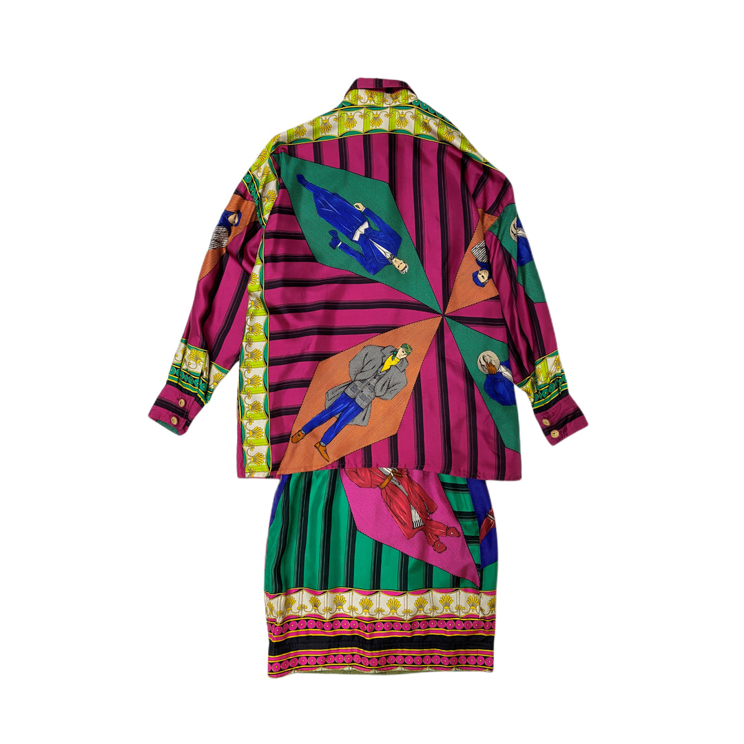 *GIANNI VERSACE ジャンニヴェルサーチ セットアップ シャツ スカート 総柄 男性
