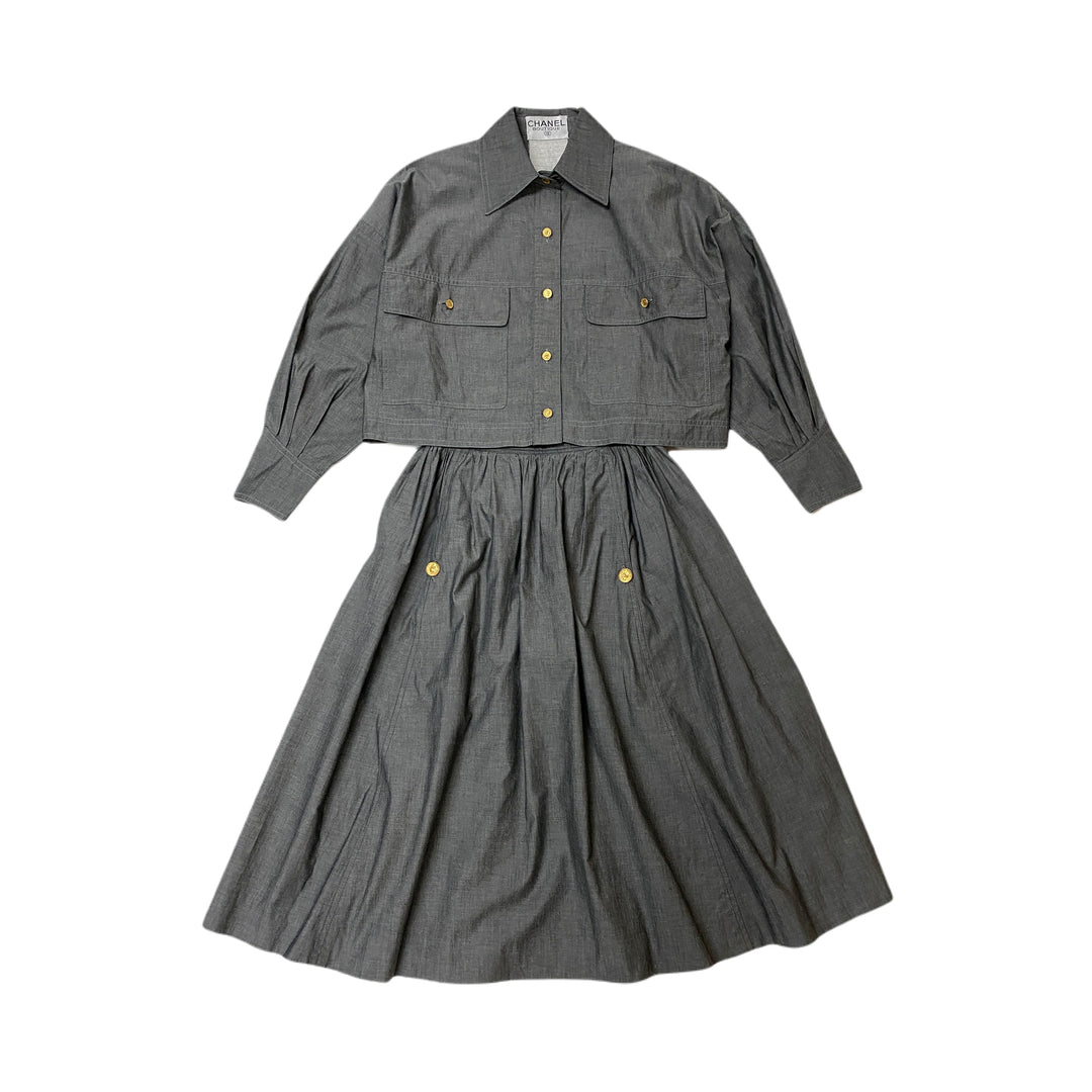 *CHANEL Chanel Setup 22439 Shirt Skirt P5517V