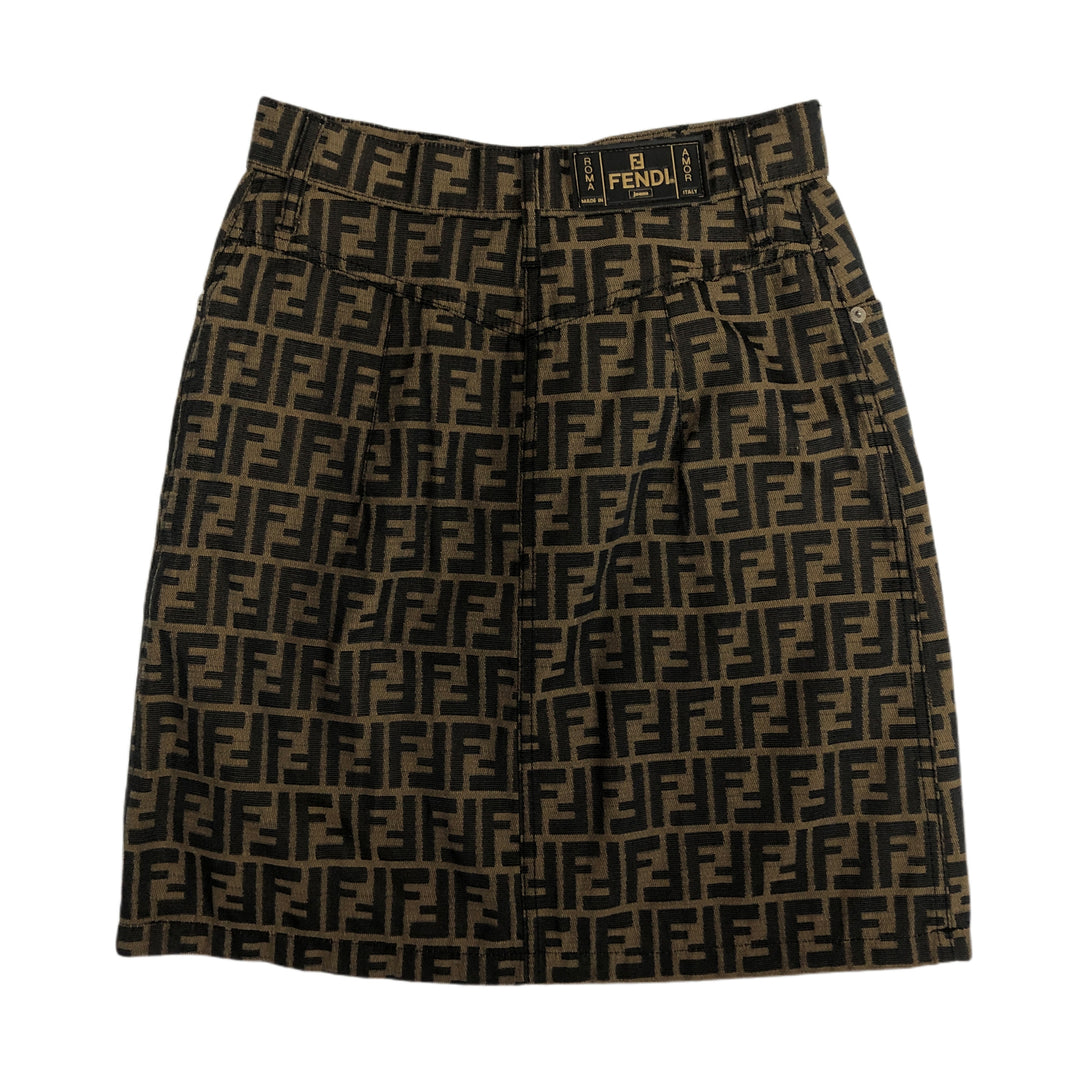 * FENDI JEANS Zucca pattern skirt