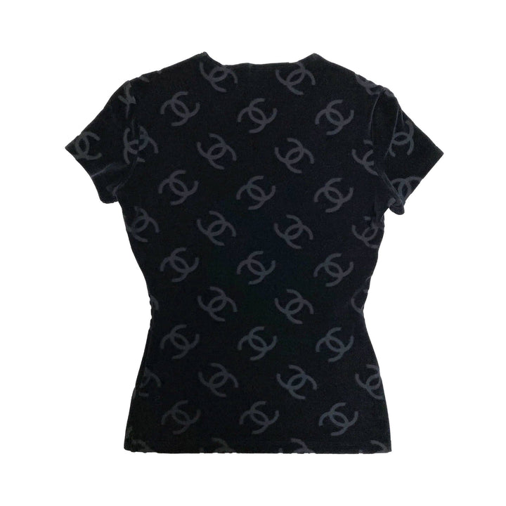 *CHANEL Chanel T -shirt Velour Coco Coco Mark