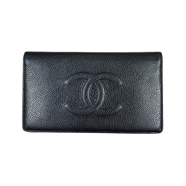 *CHANEL Chanel 2 -fold wallet Coco mark